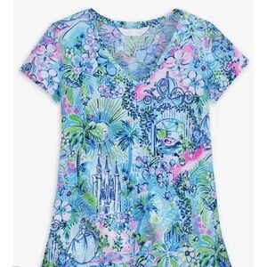 2025 Disney Parks Cinderella T Shirt S LILLY PULITZER Castle Etta Top Carriage